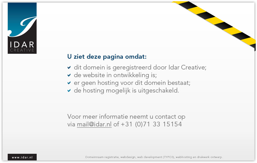 Idar Creative, domeinnaam registratie, webdesign, web development (TYPO3), webhosting en drukwerk ontwerp